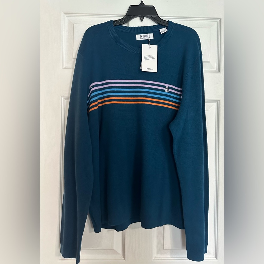 NWT  Original Penguin Color block Sweater -‎ Size XXL